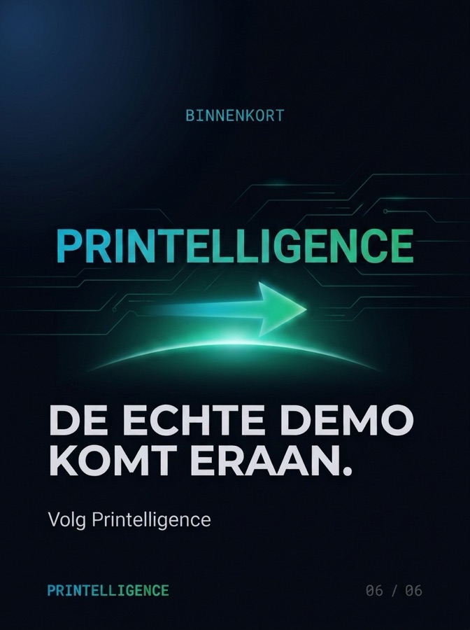 Slide 6 van de carrousel: Binnenkort: de echte demo komt eraan